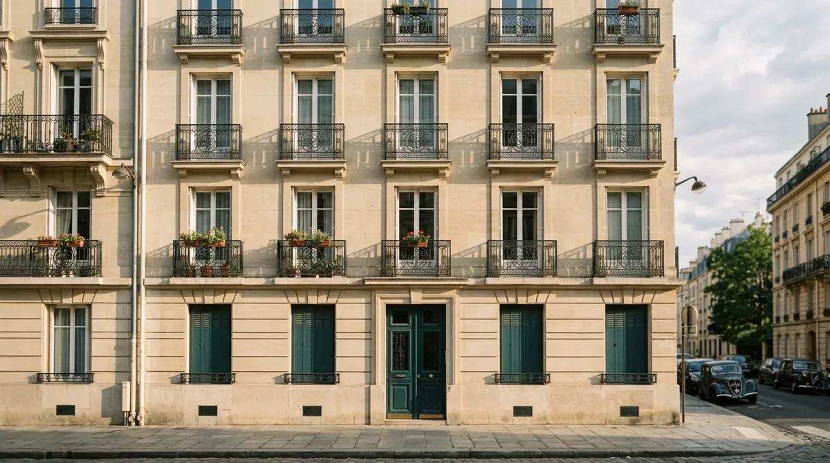 Façade d’un immeuble résidentiel en copropriété